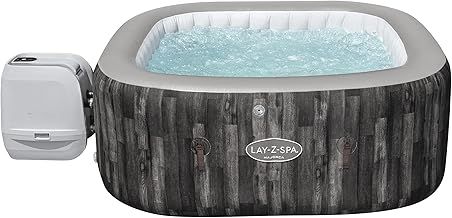 Lay-Z-Spa Majorca Hot Tub, 8 HydroJet Pro Massage System Inflatable Spa with Freeze Shield Technology and Sociable Square Shape, 4-6 Person