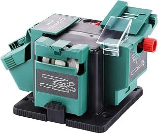 Bench Mounting Multipurpose Sharpener,POSENPRO Multi-Functional Electric Knife Sharpener/Chisel/Plane Blade/HSS Drill Sharpening Machine Use for Kitchen Knives Power Tools