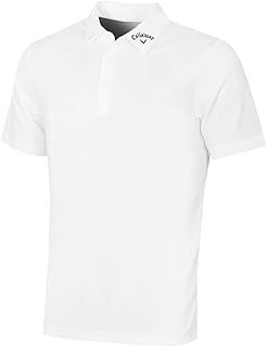 Callaway Golf Mens Ace Micro Texture Polo Shirt - Bright White - L