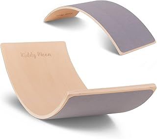 KiddyMoon Wooden Balance Board For Children Wooden Swing Board Montessori Toy For Kids Balancing Board For Babies 80X30cm