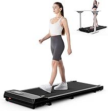 HomeFitnessCode Walking Pad Treadmill, Treadmills for Home, 2.5HP Portable Electric Under Desk Treadmill with LED Display & Remote, Adjustable Speed, No Assembly