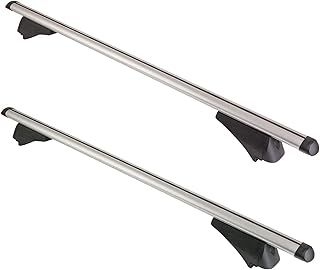 Summit SUM-004 Railing Roof Bars For Cars With Flush Rails, Aluminium, Locking, Set of 2-1.2m, Silver