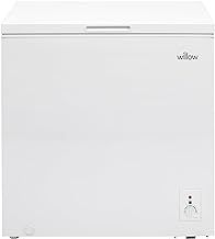 Willow W198CFW 199L Freestanding Chest Freezer with Removable Storage Basket, Adjustable Thermostat, 4* Freezer Rating, Low Noise - White