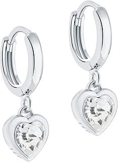 Ted Baker Hanniy Crystal Heart Huggie Hoop Earrings For Women