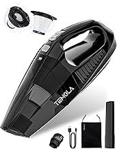 TEMOLA Handheld Vacuum Cordless, Hand Held Vacuum Car High Power Rechargeable with HEPA Filter, Small Car Vacuum Cleaner Interior Cleaning Accessories Detailing Kit Essentials for Women Men