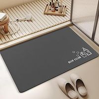 Bath Mat 60 * 40cm Quick Dry Non Slip Floor Mat Absorbent Magic Mat Kitchen Washable Carpet Toilet Anti Mould Dark Grey