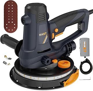 MAXXT 810W Handheld Drywall Sander, Electric Sander for Walls,Rough and fine Sanding - Variable Speed, Upgraded Pad, Adjustable Suction, Self-Dust-Extraction, 8 Pcs Sanding Discs