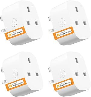 Smart Plug Works with Alexa, Apple HomeKit Siri, Google Home - Refoss Wifi Plug Alexa Smart Sockets Support App Remote Control, Voice Control, Timer, Offline Control, 13A, No Hub Required - 4 Pack