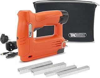 Tacwise 1565 53-13EL Cordless 12V Staple/Nail Gun with Storage Bag & 400 Staples, Uses Type 13 & 53 Staples and Type 180 Nails , Orange