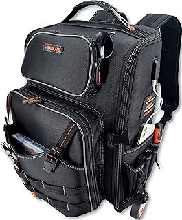 WELKINLAND Full-Open Tool backpack, Tool bag backpack, Tool backpack bag, Tool back pack, Tool bookbag, Backpack tool bag, Tool backpack for men, Tool backpack for electricians, Tool backpack