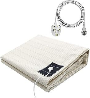 Conductive Grounding Sheet King Size Earthing Sheet with UK Grounding Connection Cord Sleep Therapy (76x80in)