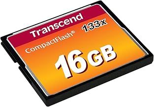 Transcend 16GB CompactFlash 133 Memory Card (CF Card) Up to 50/20 MB/s, Supports Ultra DMA transfer mode 4 with MLC NAND Flash ideal for entry-level DSLRs TS16GCF133