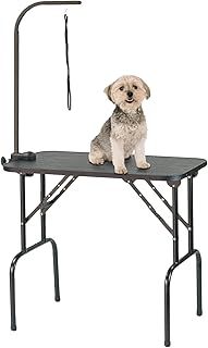 KCT Portable Folding Dog Grooming Table for Small/Medium/Large Dogs with Adjustable Arm -Non Slip Foldable Salon Table