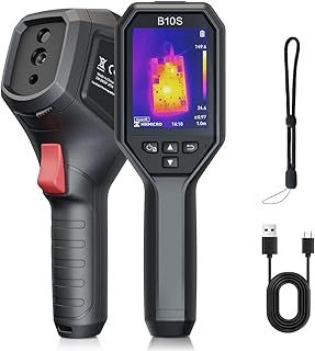 HIKMICRO B10S Thermal Camera 256 x 192 IR Resolution with 2MP Visual Camera, Thermal Imaging Camera for Home Inspection, with 3.2" 640 × 480 Resolution LCD Screen,25 Hz Refresh Rate, -20°C to 550°C