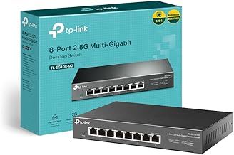 TP-Link TL-SG108-M2 8 Port Gigabit Network Switch, 8x 2.5G Ethernet Switch, Metal Case, Power Saving, Plug & Play, Ethernet Splitter, Silent Operation, Desktop or Wall Mount