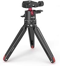 SMALLRIG Mini Tripod Tabletop Tripod with 360° Ball Head and 1/4 Screw for DSLR Cameras, Projectors, Webcams, GoPro and Smartphone Mount Adapter, Updated - BUT2664 Black