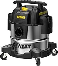 DeWALT 20L Stainless Steel Wet and Dry Vacuum, 1050W Shop Vacuum Cleaner, DXV20S, Silver