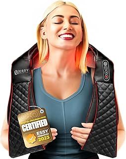 Essy® Neck and Shoulder Massager with Heat Back Massager Deep Tissue for Women Men Neckrelax Neck Pain Relief Massage Machine Shoulder Massager with Heat Shiatsu Massager Neck Relax Massage Belt