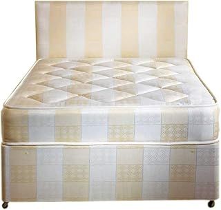 4FT6 Double Deep Quilted Divan Bed set Including Deep Quilted Mattress And Matching Headboard 4ft6 standard double bed set