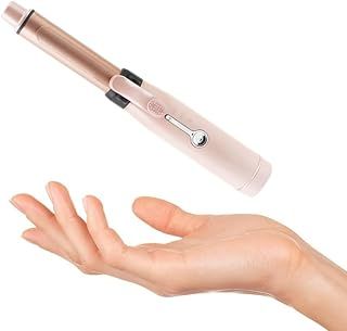 Curling Wand, Mini Cordless Curling Iron USB Rechargeable Ceramic Hair Curling Wand, 2 Temperature Levels Curling Tongs Wet& Dry Use Travel Hair Curler for Long& Short Hair