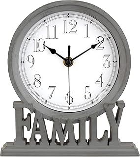 21cm Rustic Grey Family Mantel clock Fire Place Desktop Bedroom Kitchen Clock
