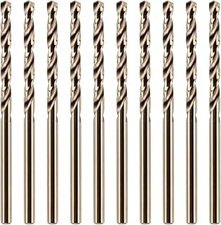 Rennie Tools - Box of 10 x 3mm HSS Gold Cobalt Jobber Drill Bit Set For Stainless Steel, Hard Metals, Aluminium, Cast Iron, Copper. Twist Drill Bit Sets Supplied In A Box. 3mm Drill Bit Set