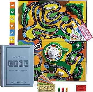 The Game Of Life Vintage Bookshelf Edition Board Game, 2 to 6 Players, Ages 9 and Up