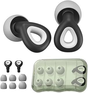 Earplugs for Conversation – Low-Level Noise Reduction with Clear Speech – Social Gatherings, Noise Sensitivity & Parenting – in XS/S/M/L - 16 dB Coverage (Black, 1 Count (Pack of 1))