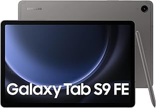 Samsung Galaxy Tab S9 FE Tablet with S Pen, 256GB, Long-lasting Battery, Gray, 3 Year Manufacturer Extended Warranty (UK Version)