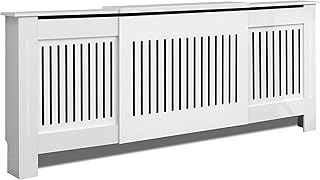 Radiator Cover Small, Radiator Cover, Vertical Slatted Modern Radiator Covers MDF Wood Cabinet Shelf Heating Covers For Living Room, Hallway (Adjustable)