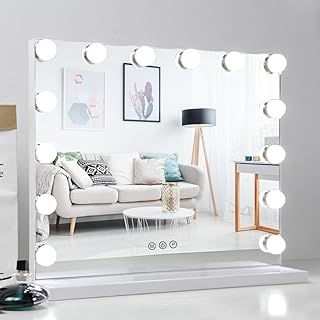 Hollywood Makeup Mirror Large Vanity Mirror with LED Lights Bulbs (50cmX40cm(14Leds))