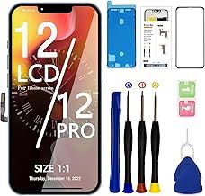 SIMDOG for iPhone 12/12 Pro Screen Replacement Kit 6.1 inch for iPhone 12/12 Pro Screen Full HD LCD Display 3D Touch Screen Digitizer Full Assembly + Repair Tools + Screen Protector