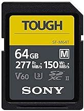 Sony 64GB SF-M series TOUGH specification UHS-II U3 V60 SDHC Digital Memory Card Card - Read 277MB/s Write 150MB/s SFM64T