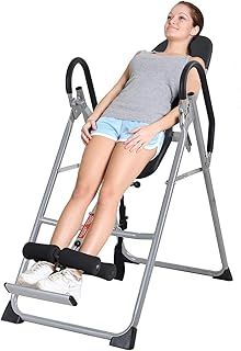 Gravity Heavy Duty Inversion Table with Adjustable Headrest & Protective Belt Back Stretcher Machine for Pain Relief Therapy