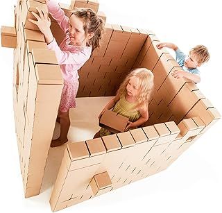 GIGI Bloks 200 XXL Large Building Blocks for Kids Stackable & Interlocking | Children's Cardboard Building Bricks, Sturdy and Easy to Assemble | Creative & Educational Real-Size Kids Construction Toys