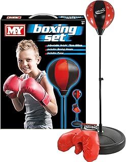 M.Y Kids Boxing Bag with Gloves | Freestanding Adjustable Punch Bag for Juniors