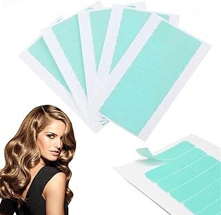 60 Pcs Hair Extension Tape Tabs,Hair Extension Tapes Human Hair Weft Replacement,Double Sided Adhesive Extension Tapes for Hair Extensions,Wigs and Hairpieces Replacement(4 x 0.8cm)