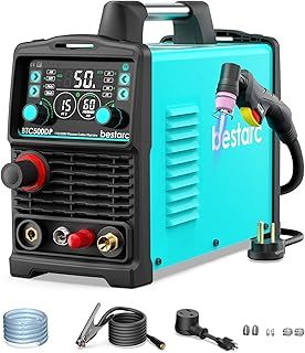 bestarc Plasma Cutter, Pilot Arc [Air Sensor Technology] 110/220V BTC500DP 10th Generation, 50Amps Screen Display Digital Plasma Cutting Machine (BTC500DP 10GEN 110/220V)