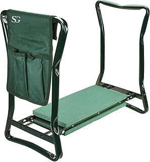 Garden Kneeler, Portable Kneeler Stool Transforms Into a Comfortable Seat for Gardening, Versatile Kneeler Seat Ensures Soothing Gardening Experience, Included Garden Kneeler Seat - Green