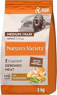 Nature's Variety No Grain Dry Food for Medium & Maxi Dogs with Chicken - 3kg
