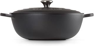 Le Creuset Signature Enamelled Cast Iron La Marmite Casserole Dish With Lid, 32 cm, 6.9 Litres, Matt Black, 21114320000430