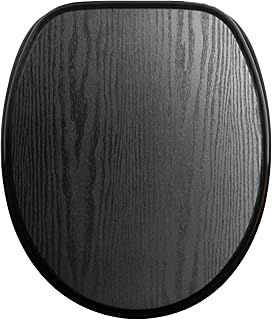 Sanilo Soft Close Toilet Seat, Wide Choice of New Toilet Seats, Stable Hinges, Easy to Mount (Black Wood)