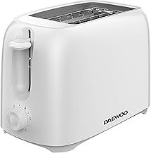 Daewoo Essentials 2 Slice Toaster – Compact White Toaster with Adjustable Browning Control & Slide-Out Crumb Tray, Easy to Clean, 700W Electric Breakfast Appliance