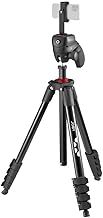 JOBY Compact Action Kit, Camera/Smartphone Tripod with Ball Head, Universal ¼-20” Quick Release Mount, Smartphone Holder, Carrying Bag for CSC, DSLR, Mirrorless Camera, Colour: Black, 1.5kg Capacity