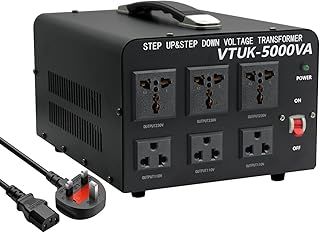 5000W Heavy Duty Voltage Transformer, Voltage Converter AC 110V/120V/220V/240V Power Converter, Step Up/Step Down Voltage Transformer Converter