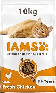 IAMS Complete Dry Cat Food for Senior 7+ Cats with Chicken 10 kg