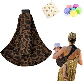Baby Sling Carrier, Adjustable Baby Carrier, Adjustable Sling Easy Toddler Carrier Comfortable Baby Wrap Carrier Baby Carrier Wrap for Newborn Up to 3-36 Months (Leopard)