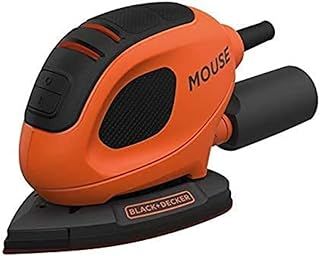BLACK+DECKER Mouse 55W Detail Sander with 6 Sanding Sheets, BEW230-GB