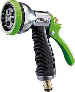 Draper 7 Pattern Hose Pipe Spray Gun|Garden hose nozzle | Watering Tool|Brass Fitting |Universal Connector| 25342