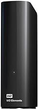 WD 4TB Elements External Hard Drive, Desktop HDD storage, USB 3.0 compatible, Fast Transfer rates, Easy add on storage for all your pictures, videos, music and documents, Black